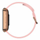 Garett GRC STYLE Smartwatch Gold mit rosa Silikonarmband