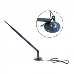 K538B ANTENA WIFI SMA 41CM 12DBI+PODST.