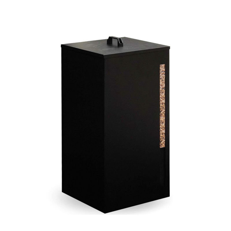 Aga Pelletbehälter 36x36x72 cm Schwarz
