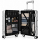 Handgepäck, Aluminium Koffer MR4678 Silber, Teleskopgriff, TSA, 4 Rollen, Aluminium Hartschale