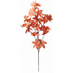 Roślina sztuczna Gałązka liści czerwona różowa - 88 cm