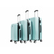 Aga Travel Kofferset, Reisekofferset MR4653 Türkis, Hartschalenkoffer, Doppeltragegriff mit Zahlenschloss, Trolley Reisekoffer 3tgl 4 Rollen Reisekoffer