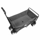 Aga Bollerwagen Gartenwagen faltbar mit Griff & Getränkehaltern bis 100 kg, Handwagen Outdoor  MR4611 Dunkelgrau