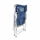 Aga Campingstuhl mit Tisch & Seitentasche Dunkelblau  – Faltbarer Regiestuhl mit Armlehnen, Aluminiumgestell, bis 100 kg, für Outdoor, Angeln & Garten