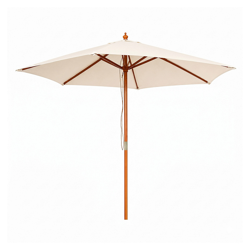 Linder Exclusiv Gartensonnenschirm mit Holzkonstruktion 250 cm Beige