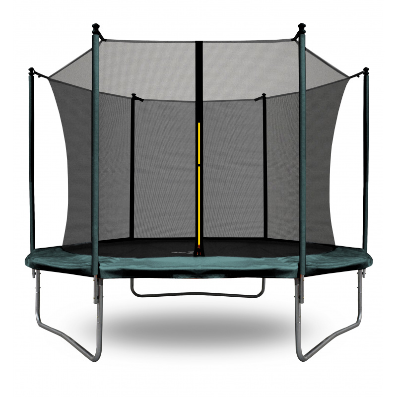 Aga SPORT FIT Trampolin 180 cm 6 ft Dunkelgrün + inneres Schutznetz
