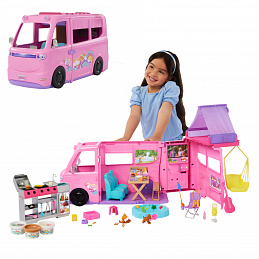 Barbie Dream Camper Traum-Wohnmobil mit Zelt HRJ78