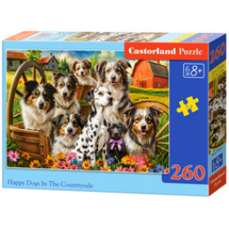 Puzzle 260-elementów  Happy Dogs In The Countryside B-27699-1 uniwersalny
