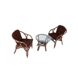 Aga Rattan-Garnitur SITA Choco Dunkelbraun