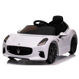Maserati GranTurismo BIAŁY Auto na akumulator EVA Skóra pilot Akumulator litowo-jonowy Maserati GranTurismo BIAŁY Auto na akumulator EVA Skóra pilot Akumulator litowo-jonowy
