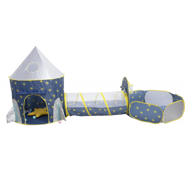 Aga4Kids Spielzelt mit Tunnel Blau