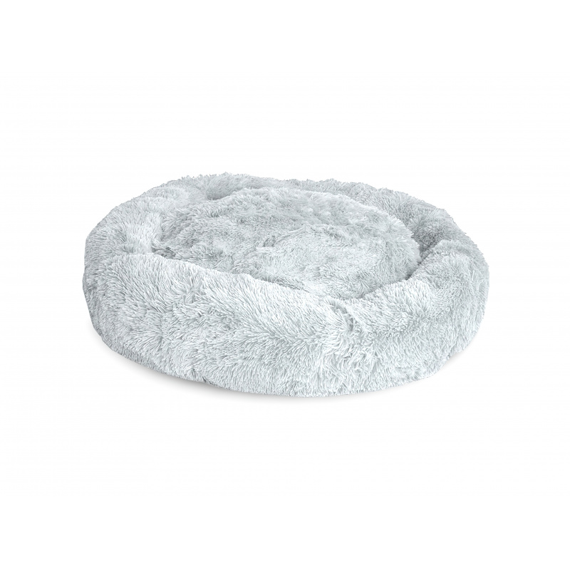 Aga Runde Hundebett Maschinenwaschbares Katzenbett Hundekissen Hundekorb Hundebetten für kleine, mittlere und große Hunde 80 cm Grau