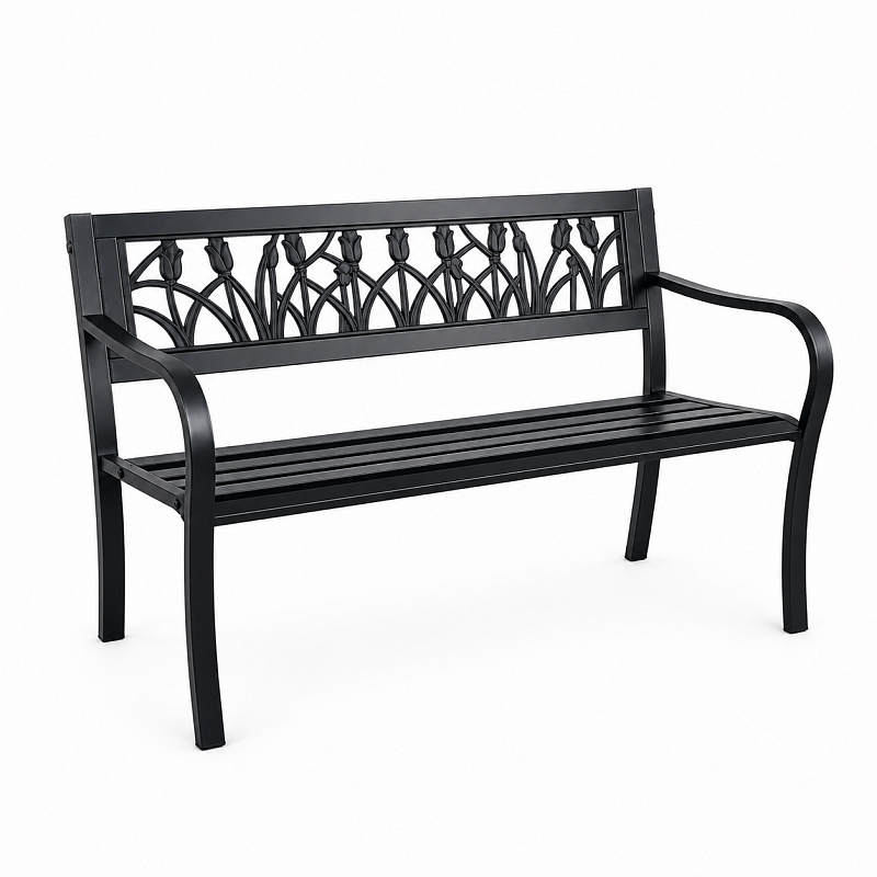 Aga Metall-Gartenbank 125x53x77 cm