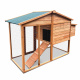 Aga Hühnerstall mit Auslauf aus Holz – wetterfest, inkl. Nistkasten und Rampe, für Hühner, 188×70×117 cm