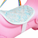 Aga4Kids Kunststoff-Schaukelpferd 2-in-1 DS3803 Rosa