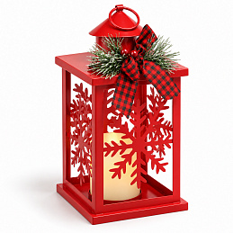 Aga Metall LED Weihnachtslaterne Rot