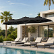Linder Exclusiv Gartensonnenschirm 300x150x220 cm Dunkelgrau