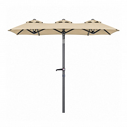 Linder Exclusiv Gartensonnenschirm 300x150x220 cm Beige