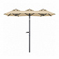 Linder Exclusiv Gartensonnenschirm 300x150x220 cm Beige