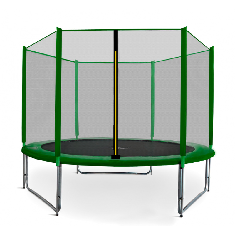 Aga SPORT PRO Trampolin 305 cm 10 ft Dunkelgrün + Schutznetz