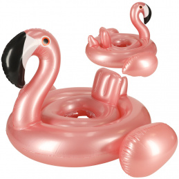Aga Aufblasbarer Ring mit Sitz für Kinder Flamingo