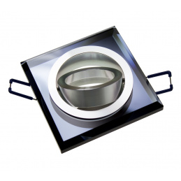 BERGE abgehängter Deckenstrahler  Pendelleuchte Deckenleuchte  BRG71001 - Glas - quadratisch - schwarz