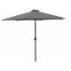 Linder Exclusiv Knick Sonnenschirm, Gartenschirm Ø 250 cm mit Kurbel Hellgrau