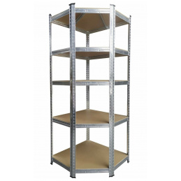Aga Eckregal Steckregal Werkstattregal,Schwerlastregal, Lagerregal, Metallregal 180x70x40 cm, 5 Böden, raglast gesamt 875 kg