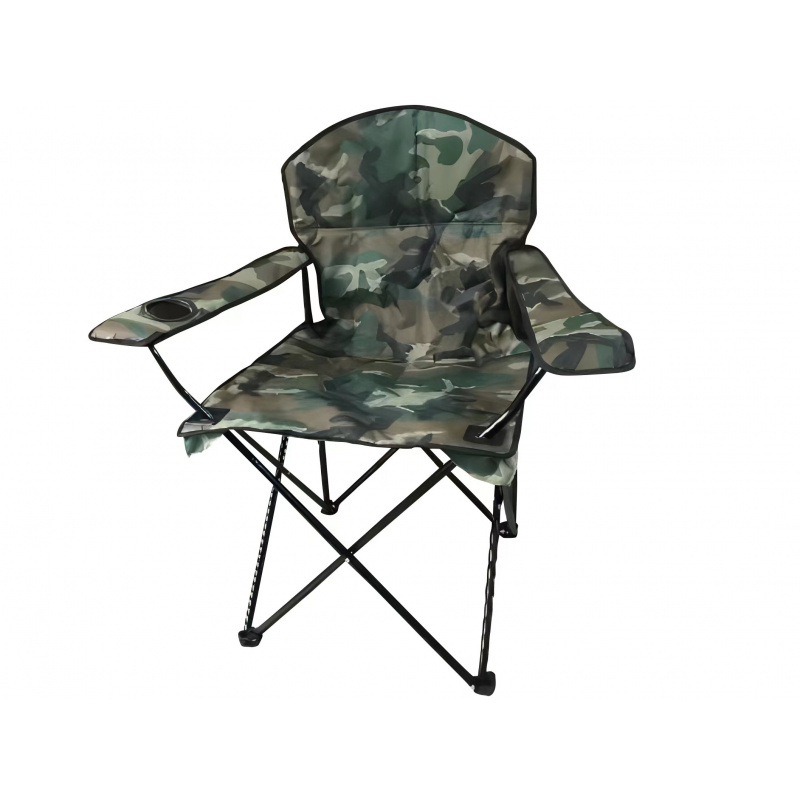 Aga Angelstuhl Campingstuhl mit Armlehnen und Getränkehalter MR2002 Tarnfarbe