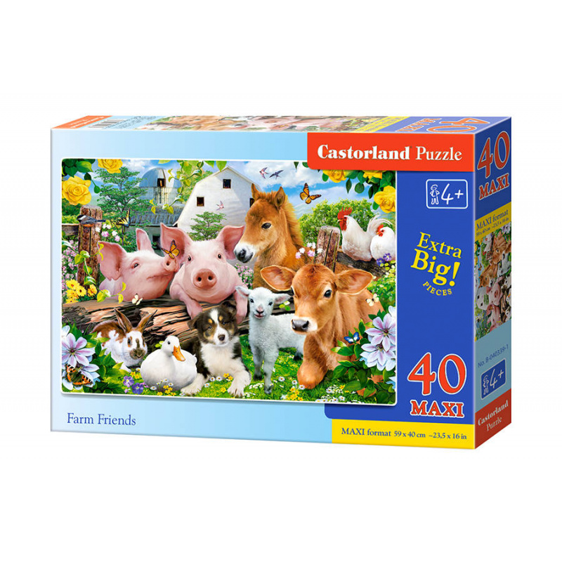 CASTORLAND-Puzzle 40 MAXI-Teile - Freunde des Bauernhofs