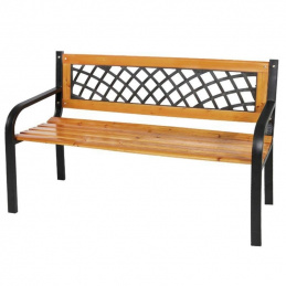 O18 ŁAWKA OGRODOWA TARASOWA METALOWA      DREWNO