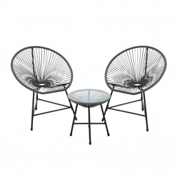 Aga Gartenmöbel-Set Grau