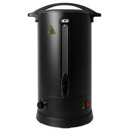 Aga Glühweinkocher 30 l Schwarz Einkochautomat aus Edelstahl Glühweinkessel Glühweinautomat Heißgetränkeautomat Heißwasserspender