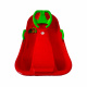 Aga Kinder Schlitten DS491 Rot, Hochwertige Kinderschlitten mit Lenkrad und Bremsen und einem Seil mit Griff, stabile und schöne Schlitten für Kinder