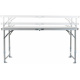 Linder Exclusiv Camping Klapptisch aus Aluminium mit Tragegriff 120x60x54/70 cm