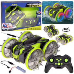 Samochód AMFIBIA 2w1 Stunt r/c zdalnie sterowany Jeździ Pływa Świeci RC0735 uniwersalny