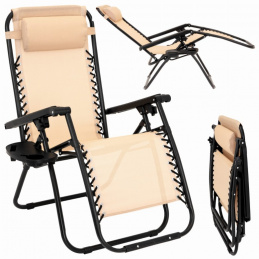 Leżak ogrodowy składany na plażę turystyczny