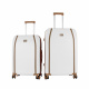 Aga Travel Kofferset 2 Teilig Hartschale - Koffer & Trolleys Set - Koffer Set 2 - Reisekoffer Set 2 Teilig - Hartschalenkoffer Set 2 Teilig - 2 Teiliges Trolley Set MR4670 Weiß