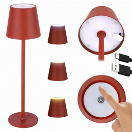 Lampka LED stołowa 3 tryby świecenia dotykowa - bezprzewodowa