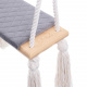 Aga4Kids Baby-Schaukel Molli HP01 Holz Stoff Babysitz Babyschaukel zum Aufhängen Indoor