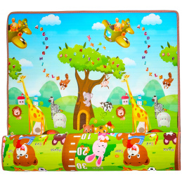 Aga4Kids Kinder Spielmatte 150x180 cm MR108  Krabbelmatte, Spielmatte doppelseitig, Spielunterlage ,Spielteppich, Spielteppich für Kinder