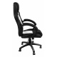 Aga Spielstuhl, Bürostuhl, Drehbarer Spielstuhl, Gamingstuhl, Racing Schreibtischstuhl, Chefsessel Schwarz - Weiß