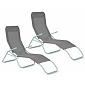 Aga 2x Gartenliege SIESTA MC372171G Grau