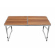Aga Campingtisch, Gartentisch, Klapptisch 120x60x54/60/70 cm Braun