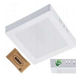 Přisazený čtvercový LED panel 12W - 1320lm - neutrální barva
