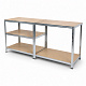 Linder Exclusiv Steckregal, Werkstattregal,Schwerlastregal, Lagerregal, Metallregal 180x100x60 cm