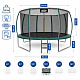 Aga SPORT EXCLUSIVE Trampolin 366 cm 12 ft Dunkelgrün, Kindertrampolin, Gartentrampolin mit Sicherheitsnetz + Schutznetz + Leiter