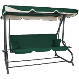 Aga Gartenschaukel 2in1 GRANDLUX  Gartenschaukel 3-Sitzer Gartenliege,Schaukel,Gartenbank bis 250 Kg,Dunkelgrün