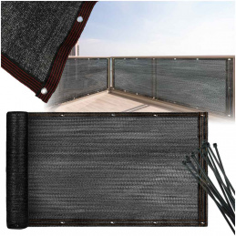 Balkonový kryt LUARO maskovací rohož stínící síť na balkon terasu 150g/m2 105x500cm UV