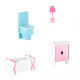 Aga MDF Holzpuppenhaus + Möbel 70cm rosa LED